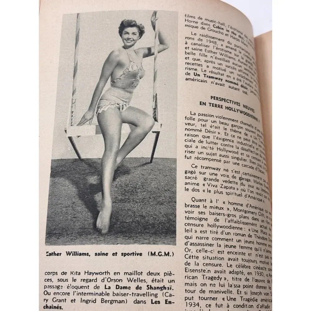 Enquetes Cinema et Sexualite Vintage French Magazine 1950s Martine Carol Pin Up